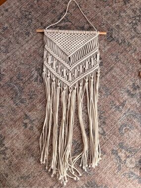Cream Macramé Wall Hanging - Boho Home Decor